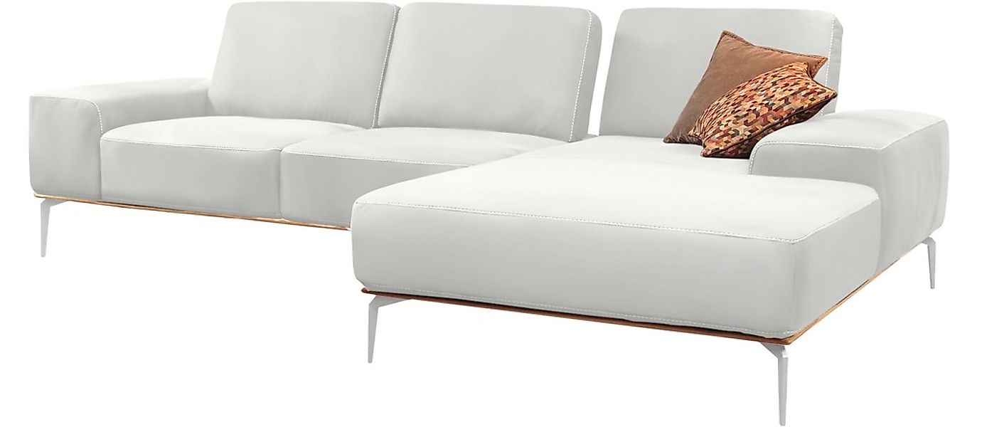 W.SCHILLIG Ecksofa "run, Designsofa, bequem, L-Form" mit elegantem Holzsock günstig online kaufen