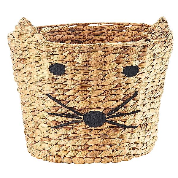Kobolo Aufbewahrungskorb Korb CAT Wasserhyazinthe Motiv Katze günstig online kaufen