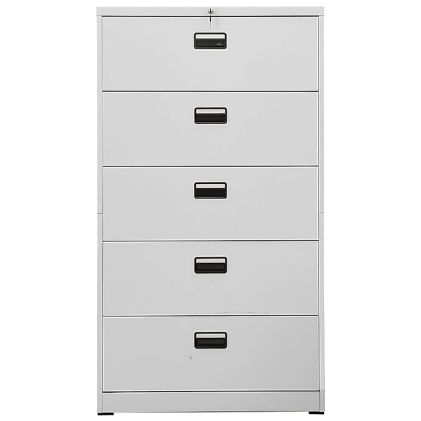 Aktenschrank Hellgrau 90x46x164 Cm Stahl günstig online kaufen