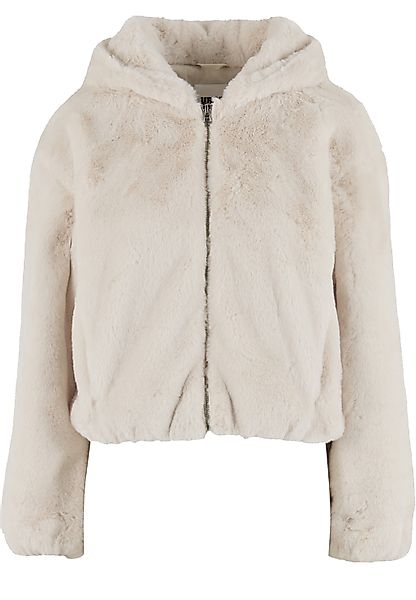 URBAN CLASSICS Sweatjacke "Urban Classics Ladies Full Zip Faux Fur Hoodie" günstig online kaufen