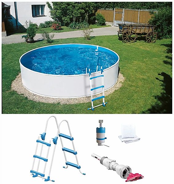 my POOL BWT Rundpool, (Spar-Set, 5 tlg.), Inkl. Akku-Bodensauger BWT BC 02 günstig online kaufen