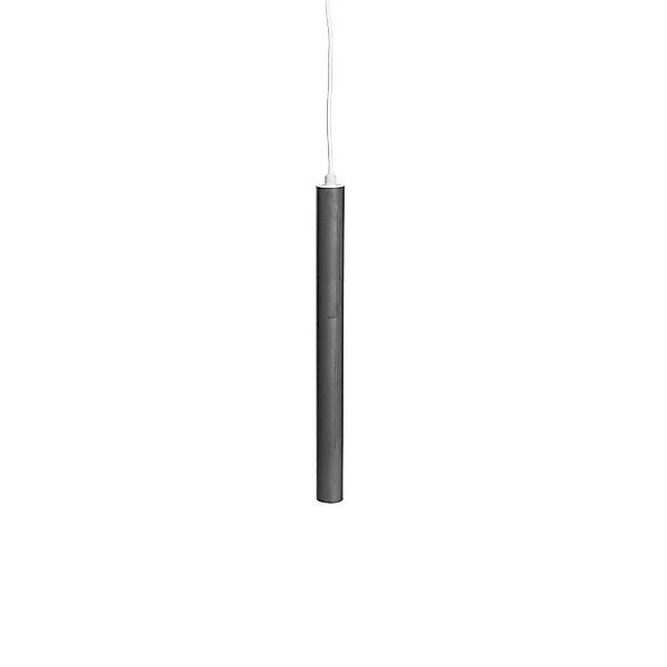 NORR 11 - Pipe One LED Pendelleuchte - stahl unbehandelt/Kabel weiß/Ø 3,5cm günstig online kaufen