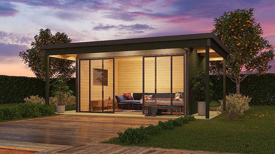 Nordic Holz Gartenhaus "DOMEO 4 LOGGIA" günstig online kaufen