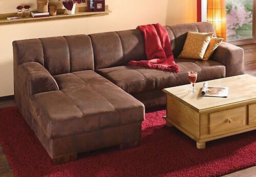 Home affaire Ecksofa »Falk L-Form«, mit Federkern und wahlweise mit Bettfun günstig online kaufen