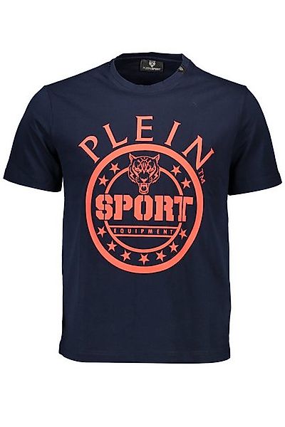 PLEIN SPORT T-Shirt Herren Kurzarm T-Shirt Blau mit Rundhals und günstig online kaufen