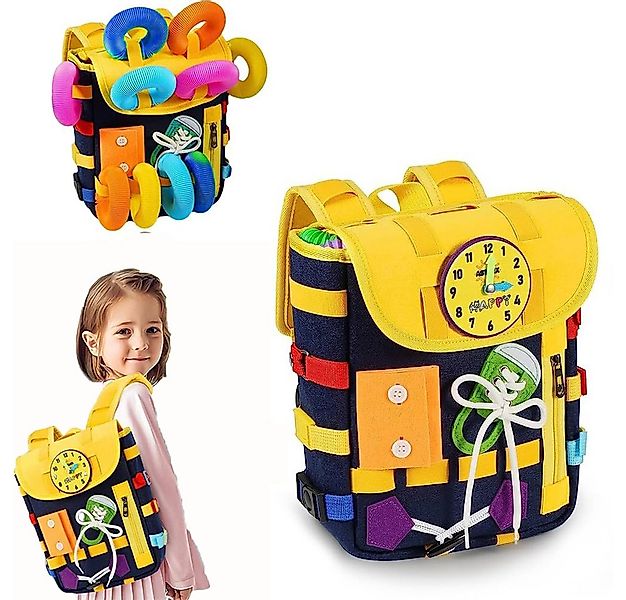 CLTYQ Lernspielzeug Montessori-Rucksack für Kleinkinder,Busy Board für Kind günstig online kaufen