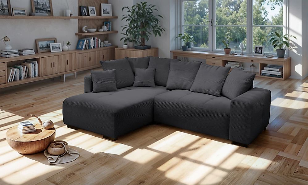 exxpo - sofa fashion Ecksofa "Arpino, elegant und bequem, Ottomane beidseit günstig online kaufen