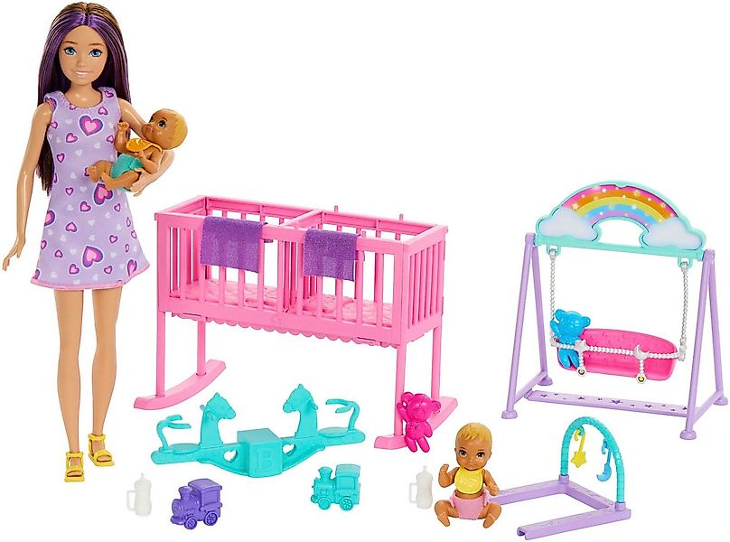 Barbie Anziehpuppe Skipper Babysittes Inc. Zwillings-Kinderzimmer-Spielset günstig online kaufen