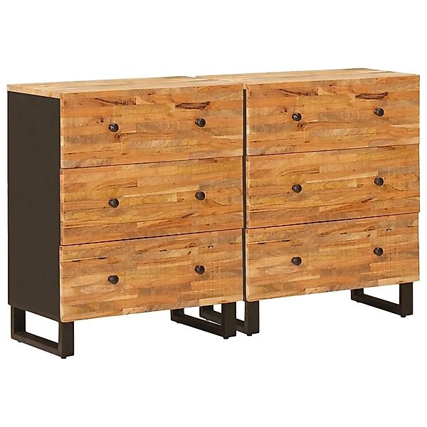 vidaXL Sideboard 2 Stk Braun 60 x 33 x 75 cm Massivholz Mango 3310100 günstig online kaufen