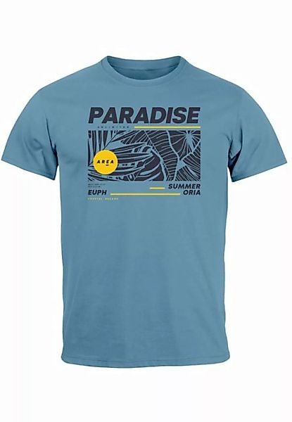 Neverless Print-Shirt Herren T-Shirt Paradise Unlimited Sommer Motiv Aufdru günstig online kaufen