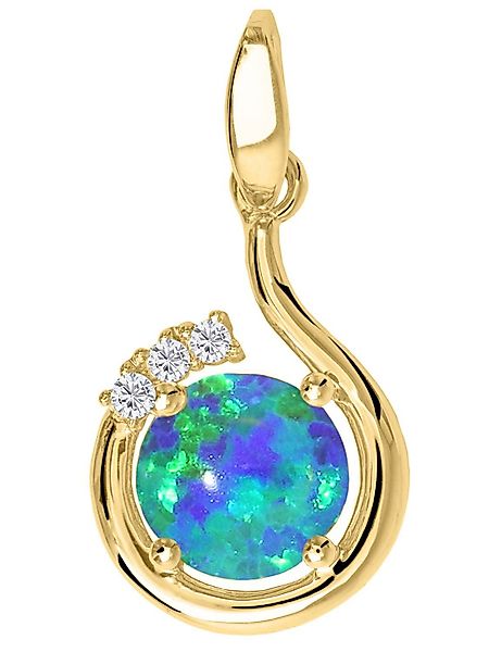 My Gold Kettenanhänger Damen Opal Anhänger günstig online kaufen