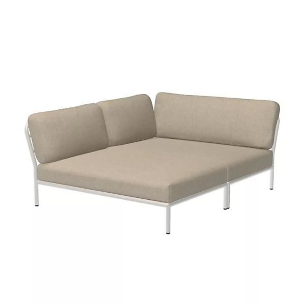 LEVEL Outdoor Eck-Sofa Lounge-Modul 5 Papyrus Weiß Links günstig online kaufen