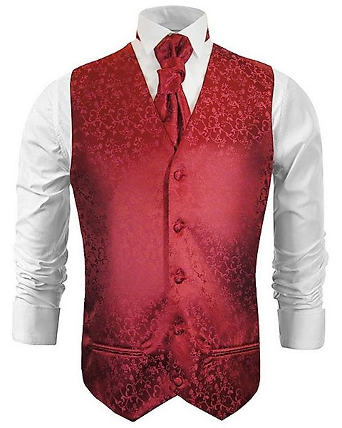 Paul Malone Anzugweste Herren Hochzeitsweste mit Plastron Set 2tlg floral - günstig online kaufen