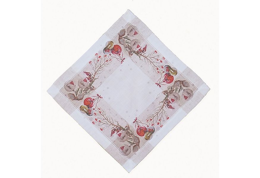 texpot Tischdecke mit Druck Weihnachtskugeln Weihnachten Winter (1-tlg) günstig online kaufen