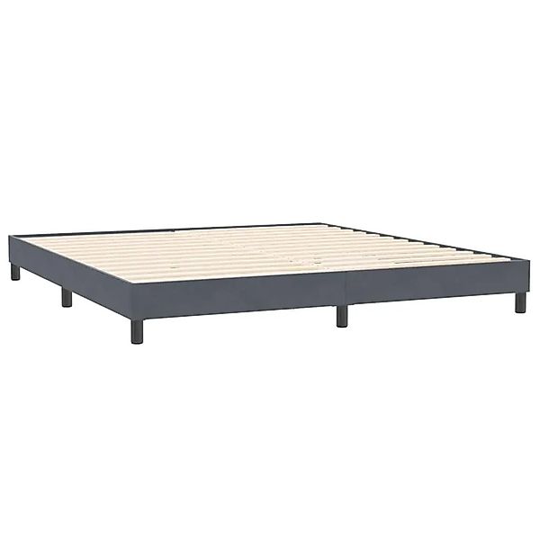 vidaXL Bettgestell Ohne Matratze Dunkelgrau 200x210 cm Samt 4101374 günstig online kaufen