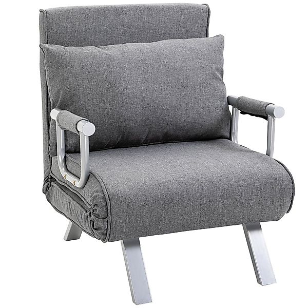 HOMCOM Schlafsofa mit verstellbarer Rückenlehne, Wurfkissen, günstig online kaufen