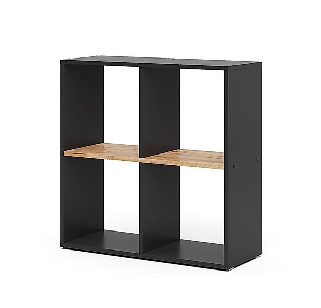 Vicco Raumteiler Tetra, Anthrazit/Goldkraft Eiche, 72.6 x 72 cm günstig online kaufen