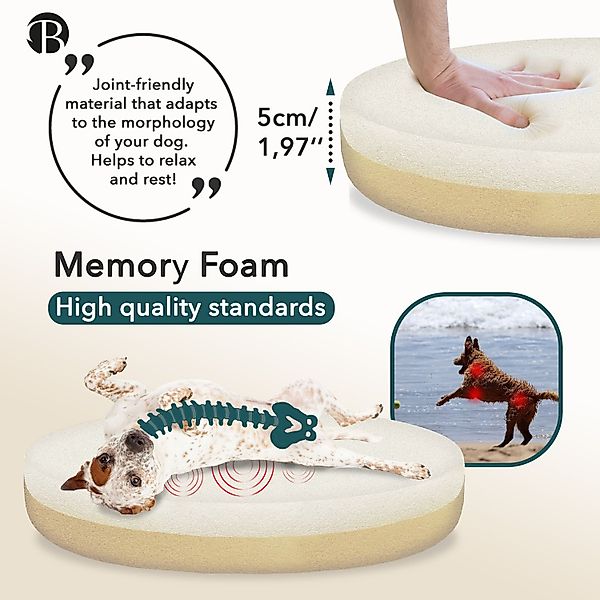 Bluzelle Tierbett Hundebett Orthopädisch 50 cm - Kleine Hunde XXS / Katzenb günstig online kaufen