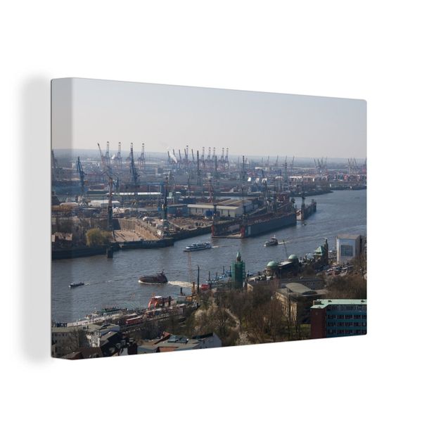OneMillionCanvasses® Leinwandbild Hamburg - Hafen - günstig online kaufen