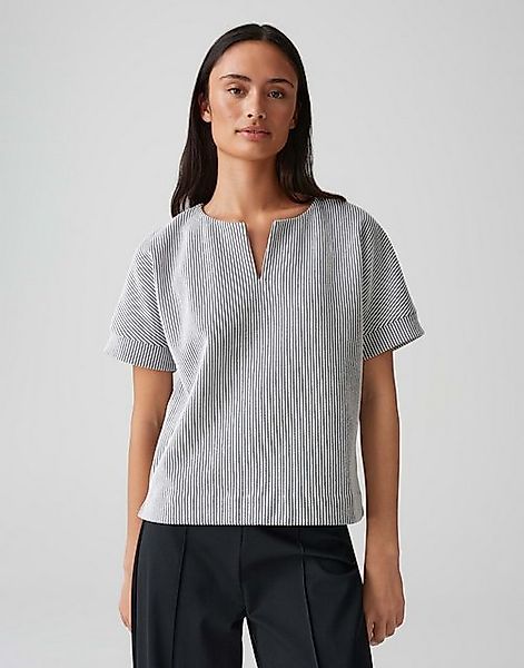 OPUS Sweatshirt GEIKE Loose in zweifarbiger Rippstruktur günstig online kaufen