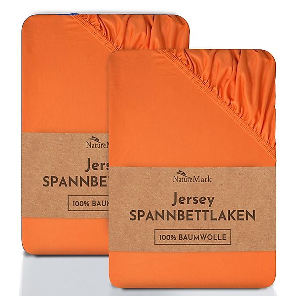 NatureMark Spannbettlaken 2er-Set Jersey Spannbetttuch 100% günstig online kaufen