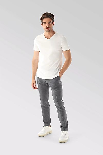 V-Ausschnitt Jersey T-Shirt Slim Fit günstig online kaufen