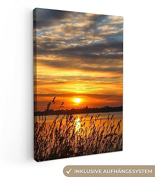 OneMillionCanvasses® Leinwandbild Sonnenuntergang - Meer - Horizont - Himme günstig online kaufen