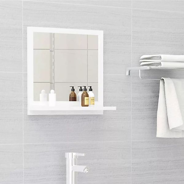 Badspiegel Hochglanz-weiß 40x10,5x37 Cm Spanplatte günstig online kaufen