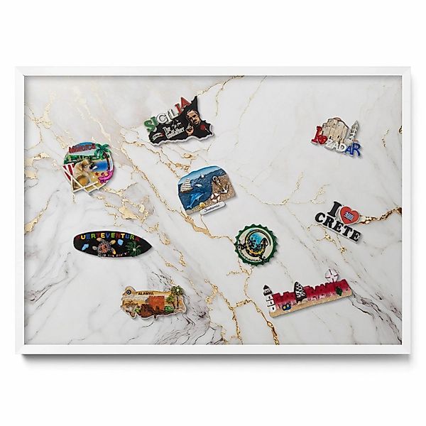 Tulup Magnettafel Gerahmte Magnettafel für Urlaubserinnerungen Stilvoller M günstig online kaufen