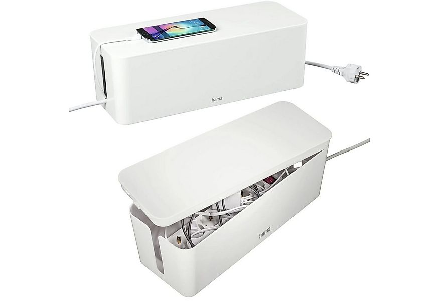 Hama Kabelbox Design Kabelbox Weiß Kabelmanager Ladebox, (1x Kabelbox, Aufb günstig online kaufen