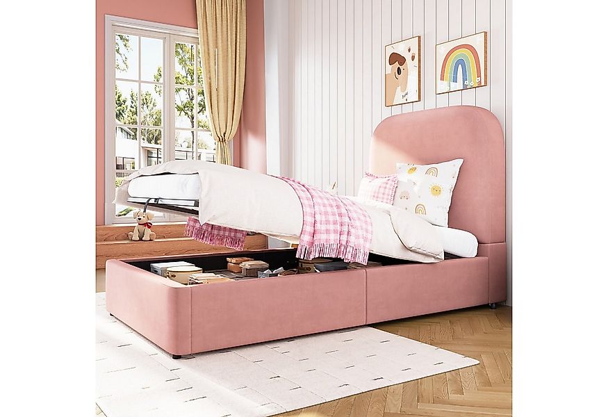 Ulife Polsterbett Kinderbett, Einzelbett, hydraulisches Funktionsbett, 90 x günstig online kaufen