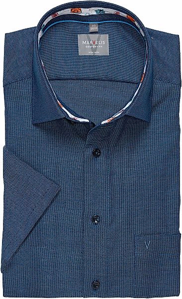 MARVELIS Kurzarmhemd comfort fit, bügelfrei, mit Struktur, Businesshemd günstig online kaufen