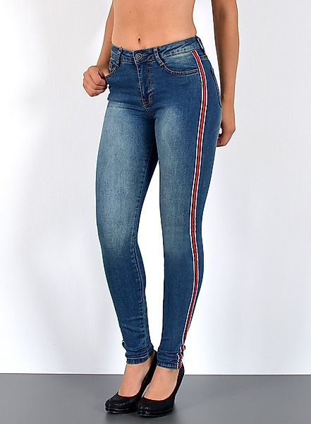 ESRA Skinny-fit-Jeans Damen High Waist Skinny Jeans mit Streifen bis Große günstig online kaufen