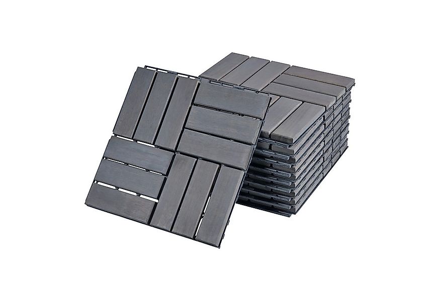 casa.pro Klickfliesen, Set, 10er Set, »Alliste« Akazienholz 30 x 30 cm 0,9 günstig online kaufen