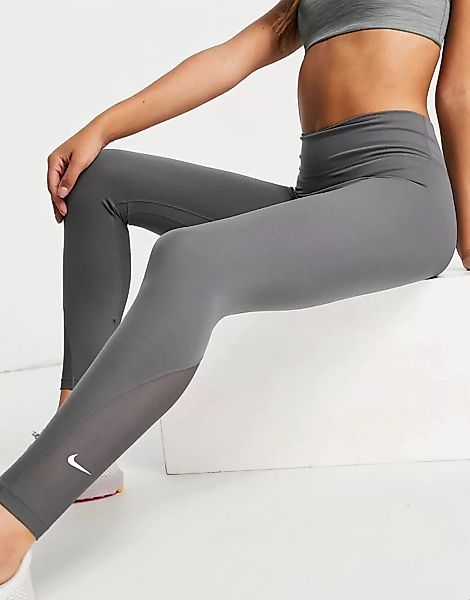 Nike Training – 7/8-Leggings in Grau günstig online kaufen