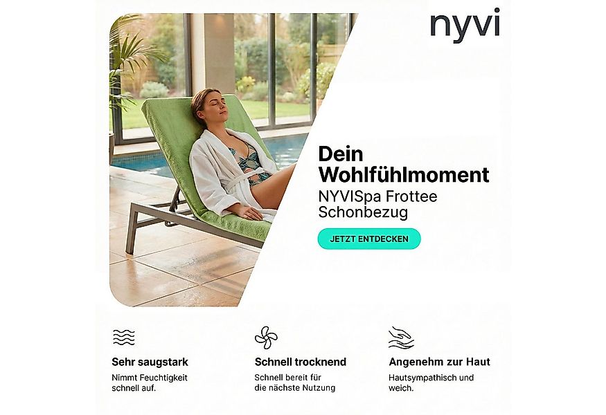 NYVI Strandtuch Frottee Schonbezug für Gartenliege NYVISpa 75x200 cm, Frott günstig online kaufen