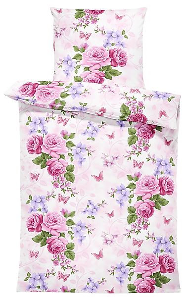One Home Bettwäsche Schmetterlinge lieben Blumen, günstig online kaufen
