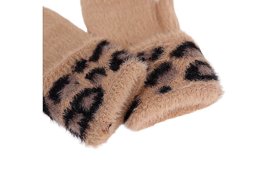 MIRROSI Strickhandschuhe Damen Fingerlosen Handschuhe Leo Muster (Einheitsg günstig online kaufen