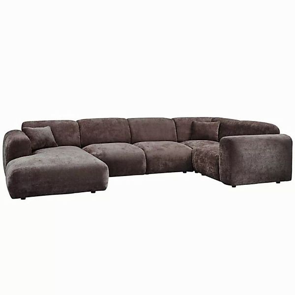 WOOOD Ecksofa Ecksofa Cloud aus Chenille-Stoff Rechts, Braun günstig online kaufen