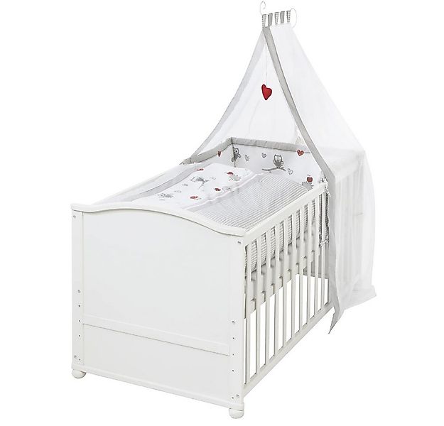 roba® Babymöbel-Set Komplettbett - Adam & Eule - weiß günstig online kaufen