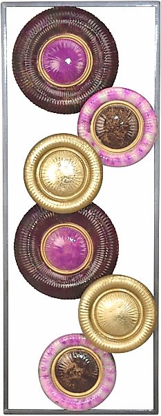 HOFMANN LIVING AND MORE Wanddekoobjekt "Wanddekoration" gerahmte Kreise in günstig online kaufen