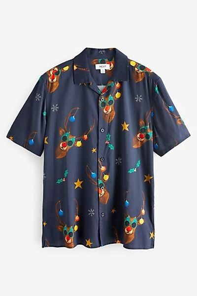 Next Langarmhemd Hemd mit Weihnachtsprint (1-tlg) günstig online kaufen