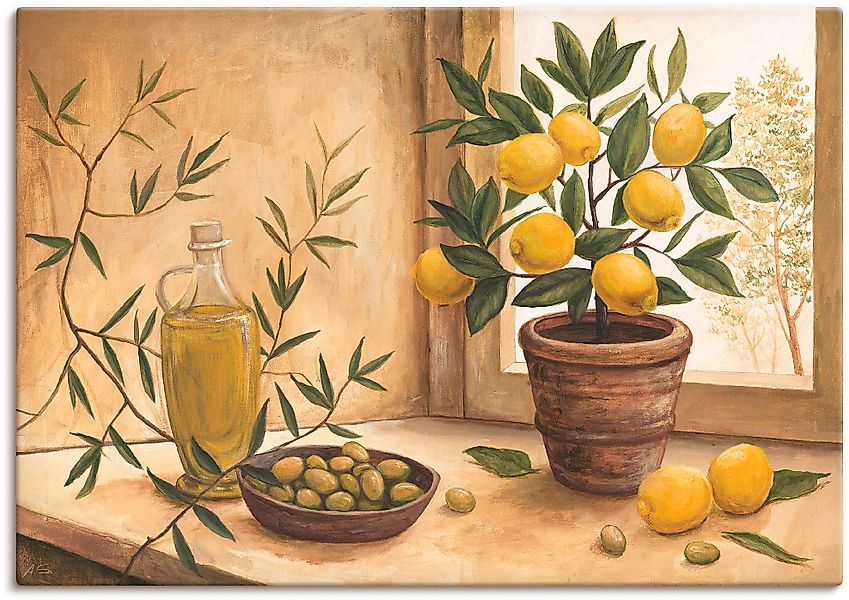 Artland Wandbild »Oliven und Zitronen« Arrangements 1 Stk. tlg. als Alubild günstig online kaufen
