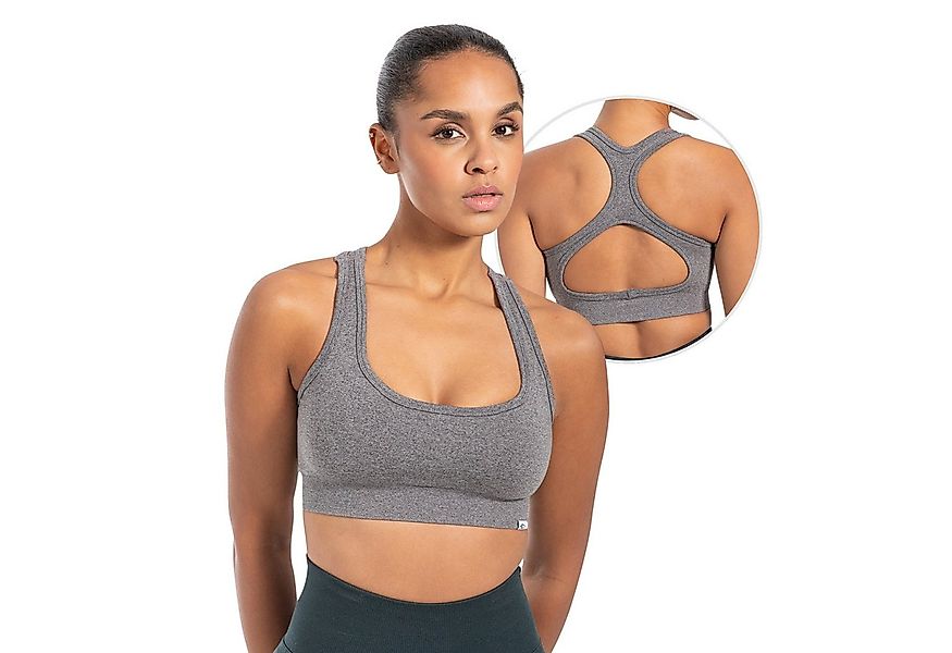 Smilodox Sport-BH Louisa, Blickdicht Rutschfester Sport Bra, Gerippter Stof günstig online kaufen