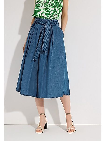 MORE&MORE A-Linien-Rock weit ausgestellter Midirock, Denim günstig online kaufen