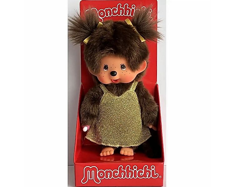 Monchhichi Anziehpuppe Monchhichi Plüschfigur Glitter Dress Girl gold 20cm günstig online kaufen