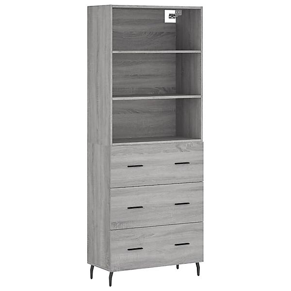 vidaXL Highboard Grau Sonoma 69,5x34x180 cm Holzwerkstoff 3189403 günstig online kaufen