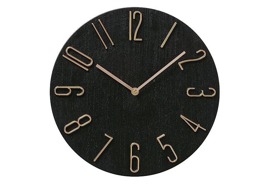 BOLTZE GRUPPE GmbH Wanduhr TEMPO, Ø 30 cm, Goldgelb, Schwarz, Melaminharz, günstig online kaufen
