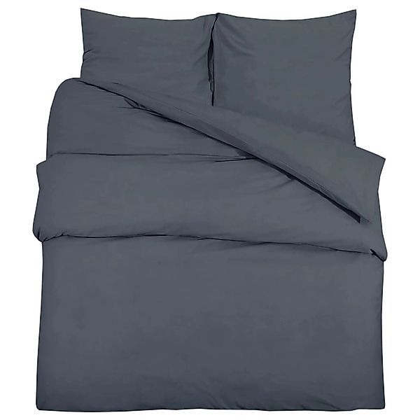 vidaXL Bettwäsche-Set Anthrazit 135x200 cm Leichte Mikrofaser 135941 günstig online kaufen