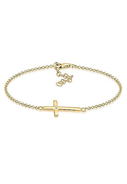 Elli Armband Kreuz Kristalle 925 Sterling Silber (kein Set, 1-tlg), Kreuz günstig online kaufen